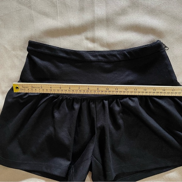 Free People Size 4 High Waist Black Ruffle Shorts Skort Boho Athleisure Mini - Picture 6 of 10